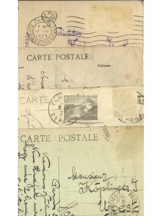 4 db képeslap az 1920-as évekből (Franciaország)