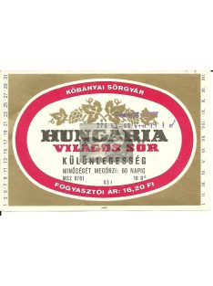 Hungária sör - címke
