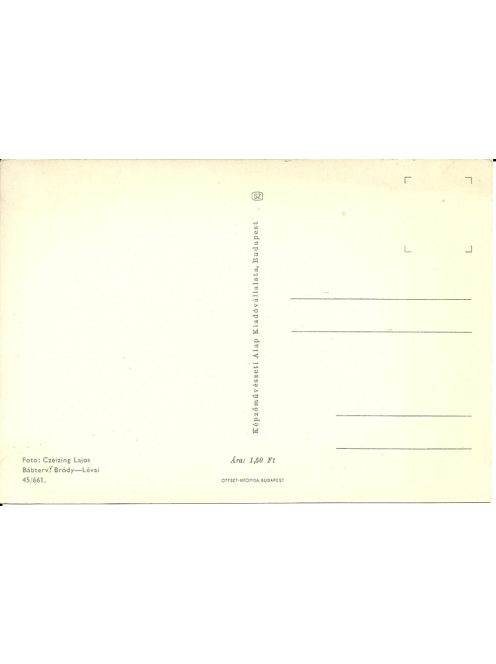 Bábterv: Bródy - Lévai képeslap