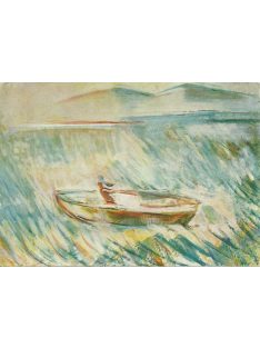 Egry József - Viharos Balaton képeslap