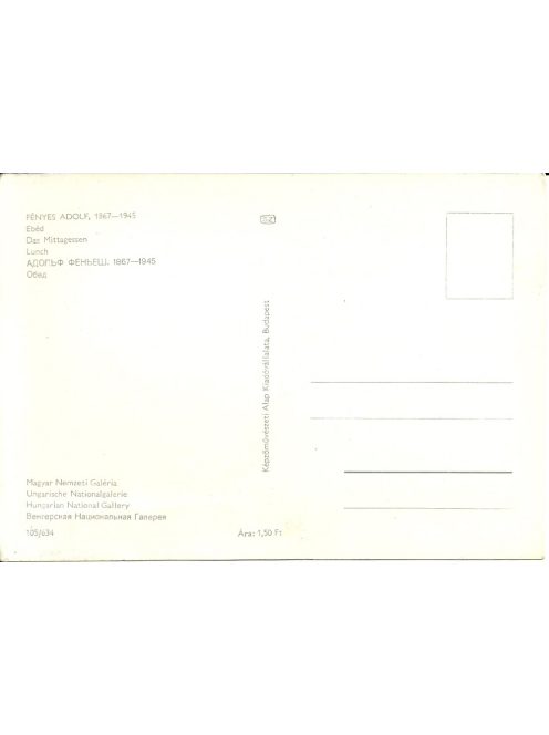 Fényes Adolf - Ebéd képeslap