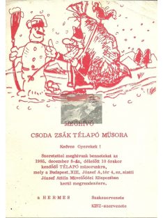 HERMES Szakszervezet KISZ-szervezet meghívó 1985