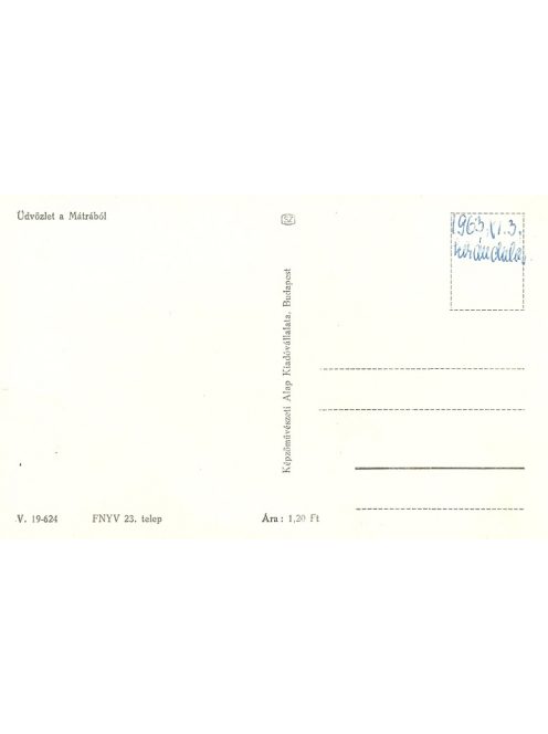 Üdvözlet a Mátrából képeslap 1960-as évek / MÁTRA postcard