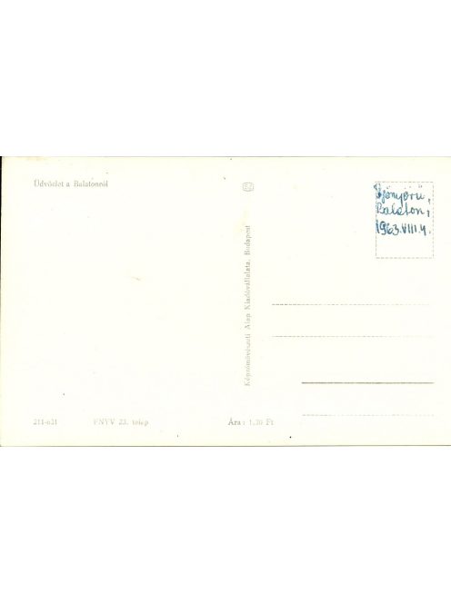 Üdvözlet Balatonról képeslap 1960-as évek / BALATON postcard