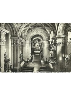   Tihany Apátsági Templom belseje képeslap 1950-es évek / TIHANY postcard