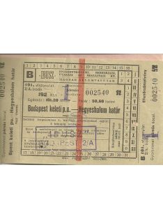 IBUSZ MÁV menetjegyfüzet 1956