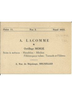 FOIRE Internationale JAARBEURS jegy, Brüsszel, 1948