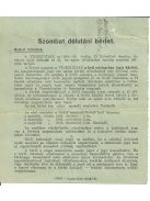 Vígszínház erkély bérlet 1944/45