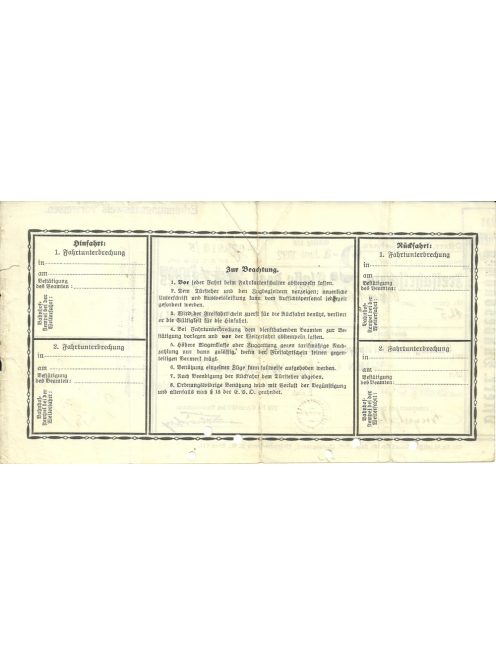 Passau - Bécs menetjegy 1932