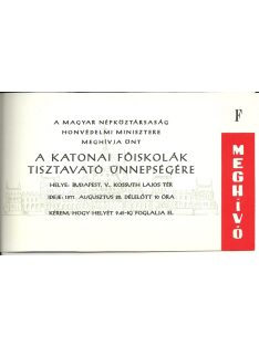 Tisztavatás meghívó 1977
