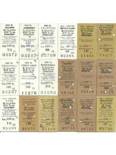 Vasúti kéregjegyek, 18 db különféle