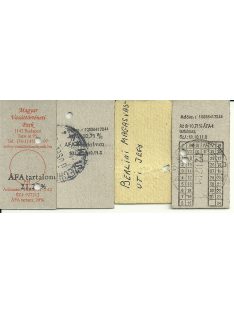 Vasúti kéregjegyek, 4 db különféle