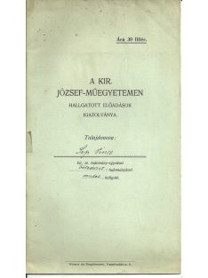 A Királyi József-Műegyetem hallgatói igazolvány, 1916