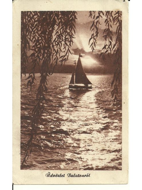 Üdvözlet a Balatonról 1953 / BALATON postcard