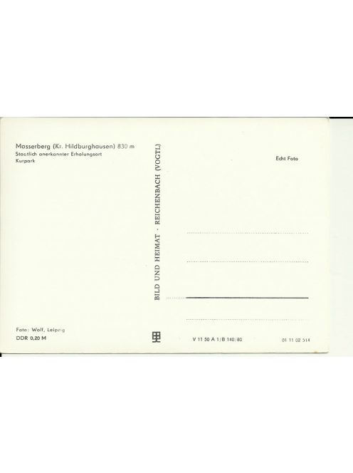 Masserberg képeslap