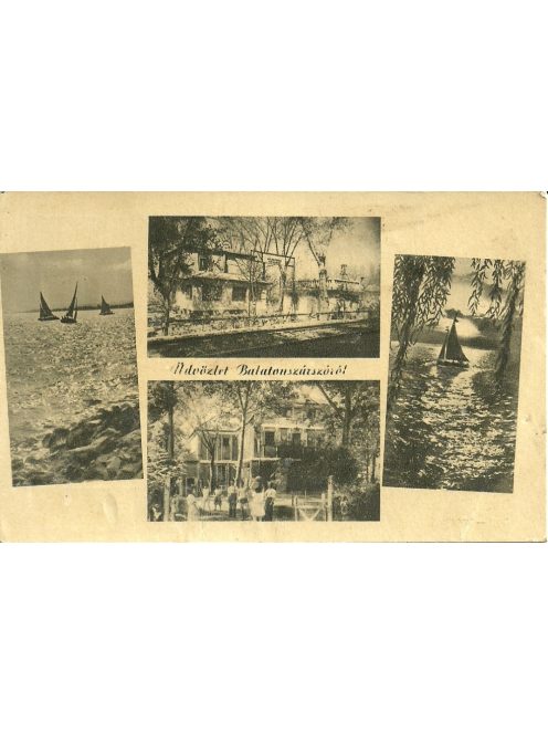 Üdvözlet Balatonszárszóról képeslap / BALATONSZÁRSZÓ postcard