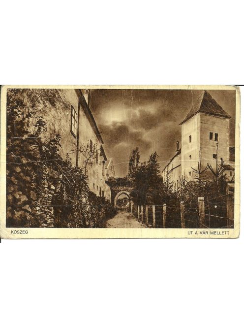 Kőszeg út a vár mellett képeslap / Kőszeg postcard