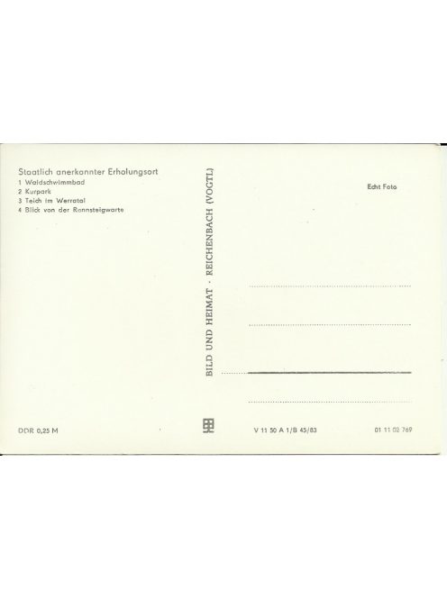 Masserberg Kr. Hildburghausen képeslap