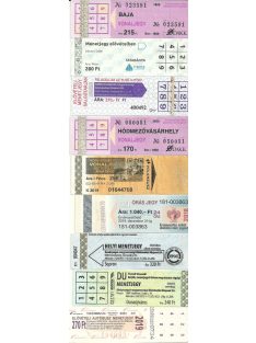   Tömegközlekedési jegyek Magyarország városaiból (válogatás, 20 különböző)