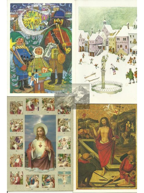 Ünnepi képeslapok 50 különféle (használt, postázott)