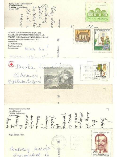 Ünnepi képeslapok 50 különféle (használt, postázott)