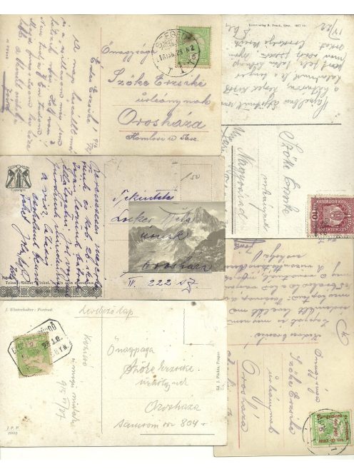 Képeslapok az 1910-es évekből (6 db)