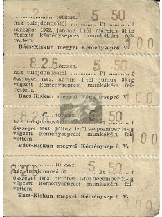 Bács-Kiskun megyei Kéményseprő Vállalat jegy 1963