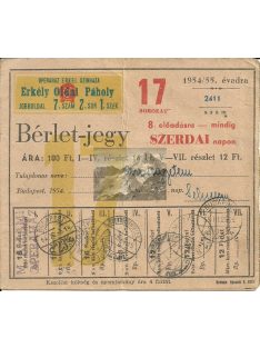 Erkel Színház bérlet, 1954