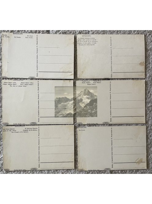 HOLLÓS ENDRE, Antik SZÍNES FESTMÉNY NYOMATA képeslapok 