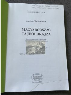 Martonné Erdős Katalin: MAGYARORSZÁG  TÁJFÖLDRAJZA 