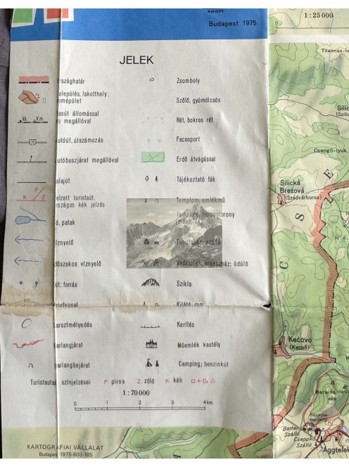 Aggtelek, Jósvafő és Környéke térkép - 1975