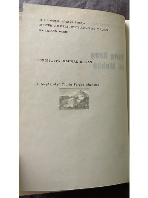 Joseph Kessel: Hong ​Kong és Makao, 1971