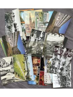 Retro képeslapgyűjtemény, postázott 30db