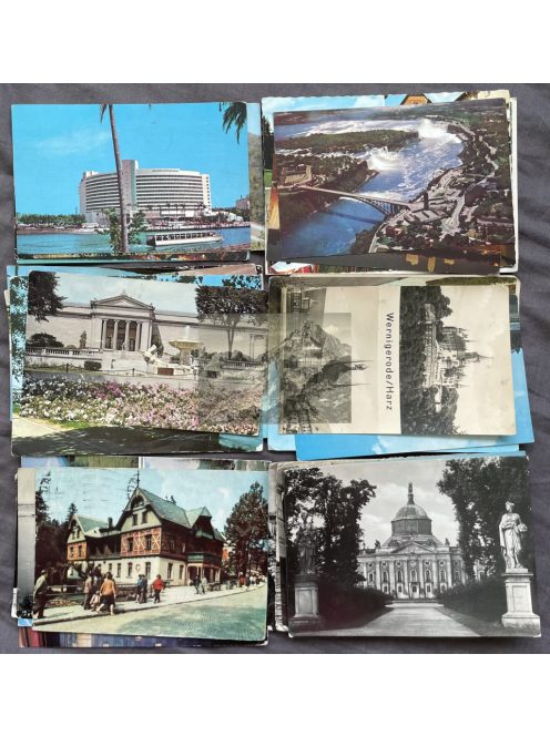 Retro képeslapok Európából 70db, postázott