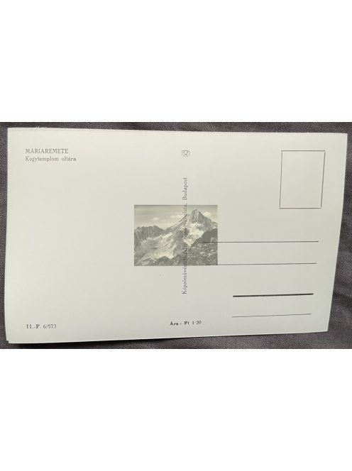 Máriaremete Kegytemplom oltára képeslap, 2 db