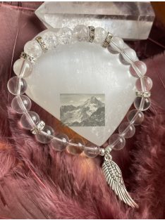   Tisztító, védő Hegyikristály ásvány karkötő (18cm ) 