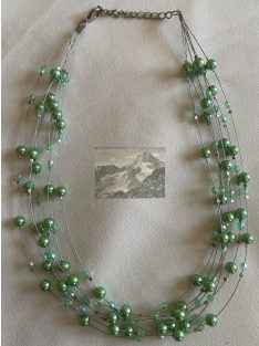 Zöld gyöngyös nyaklánc – John Lewis vintage stílusban