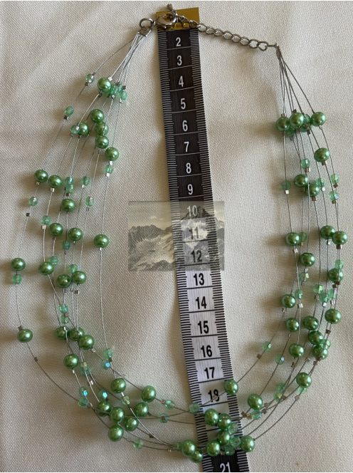 Zöld gyöngyös nyaklánc – John Lewis vintage stílusban