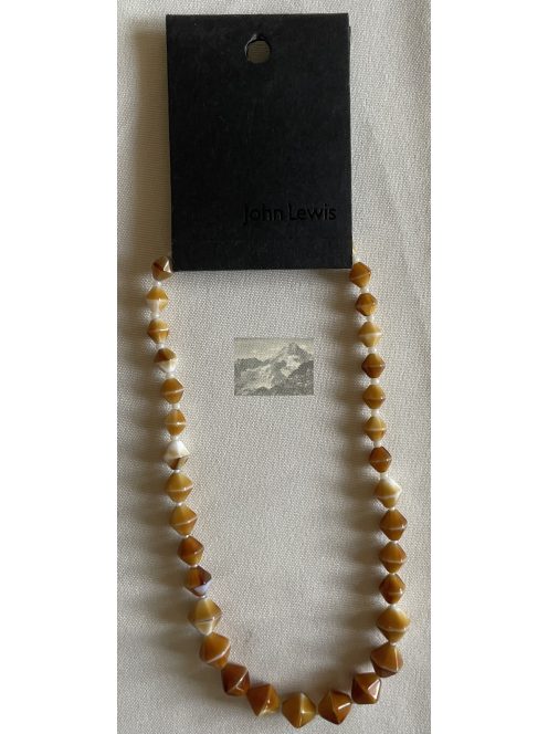 Narancs-fehér retro nyaklánc