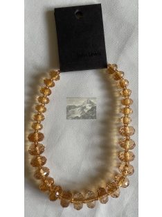   Vintage aranybarna gyöngyös nyaklánc – fazettált műanyag gyöngyökkel