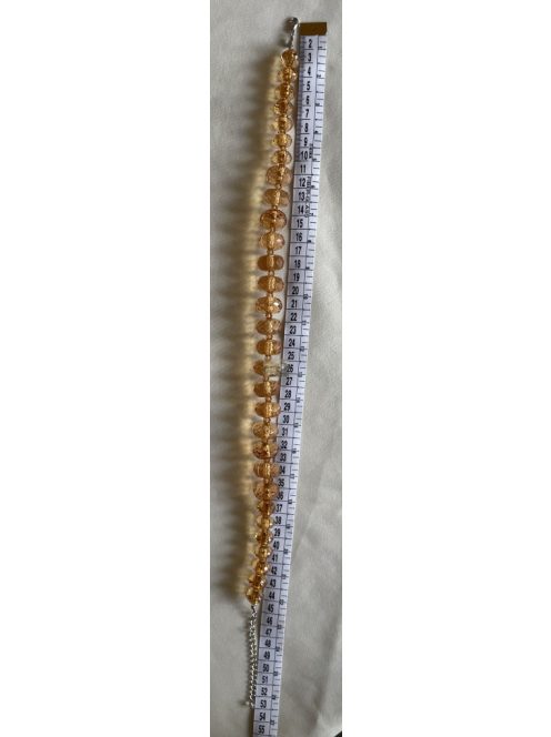 Vintage aranybarna gyöngyös nyaklánc – fazettált műanyag gyöngyökkel