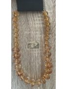 Vintage aranybarna gyöngyös nyaklánc – fazettált műanyag gyöngyökkel