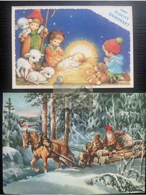 Karácsonyi képeslapok gyűjteménye, 500+ db