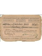 Méhészeti Egyesület tagsági jegy 1920