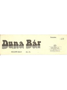 Duna Bár belépőjegy, 1980-as évek