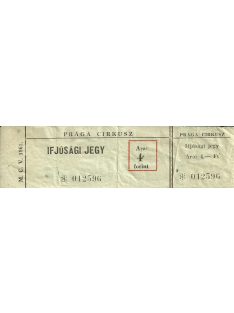 Prága Cirkusz ifjúsági-jegy 1961