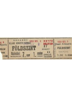 Szegedi Állami Nemzeti színház belépőjegy 1958