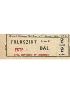 Madách Kamara Színház jegy 1955